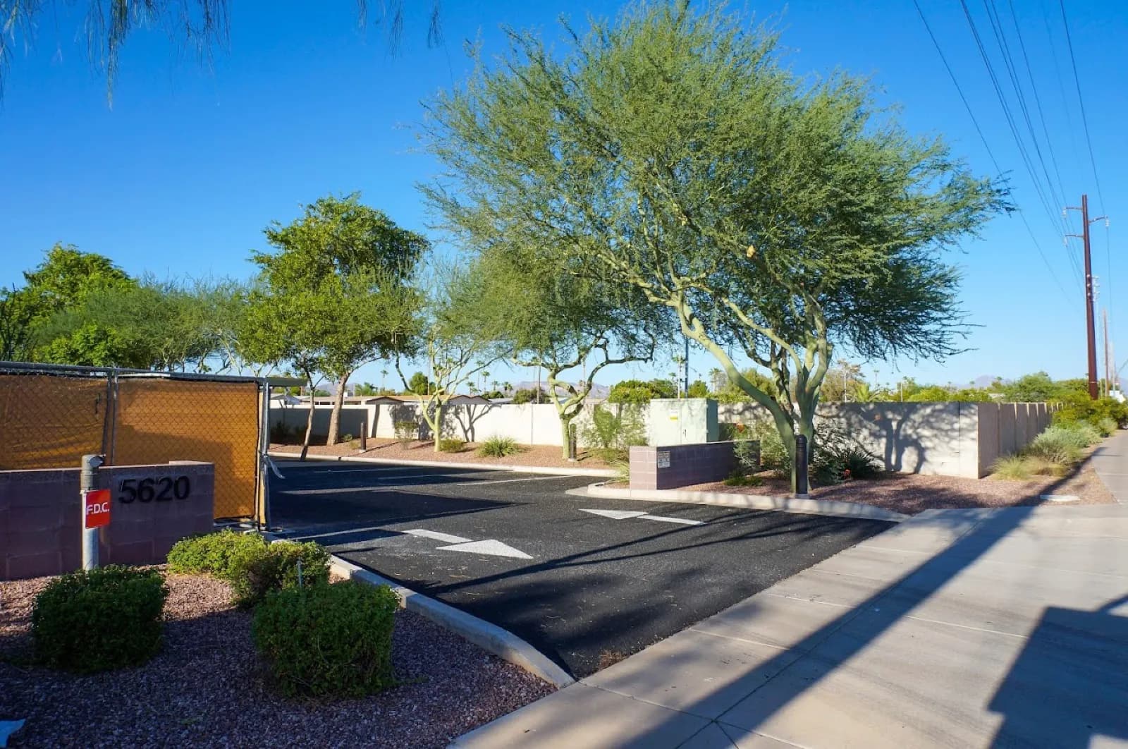 Refreshed desert-adapted planting at a Scottsdale commercial site